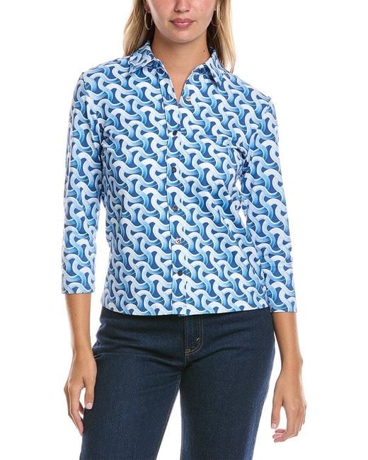 J.McLaughlin Blue Cornelia Top