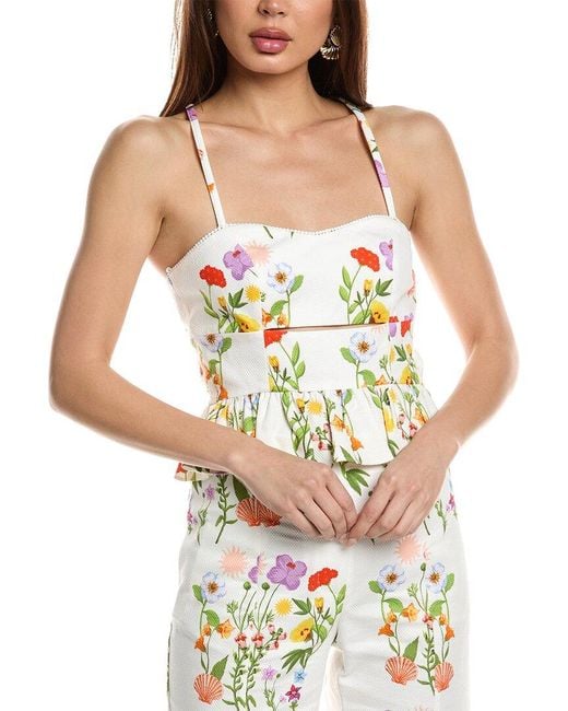 Borgo De Nor White Callie Pique Top