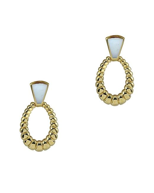 Argento Vivo Metallic 18k Over Silver Mother-of-pearl Dangle Earrings