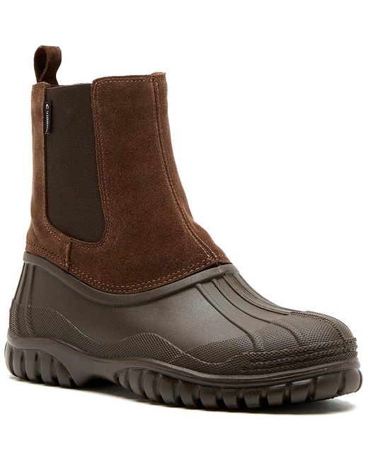 La Canadienne Brown Powder Waterproof Suede Boot