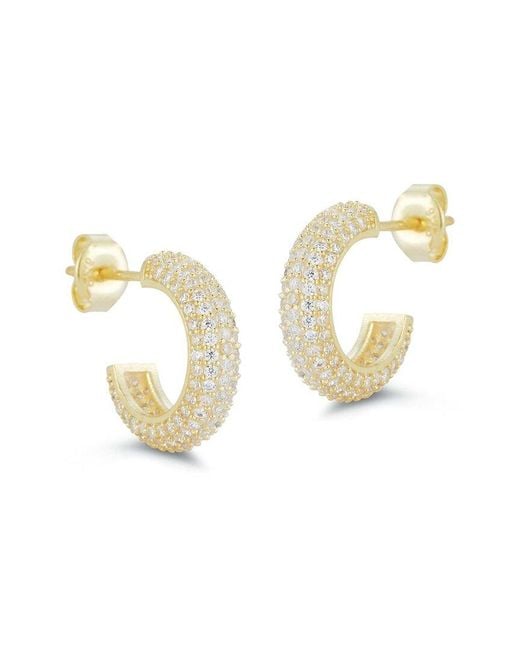 Glaze Jewelry Metallic 14k Over Silver Huggie Earrings
