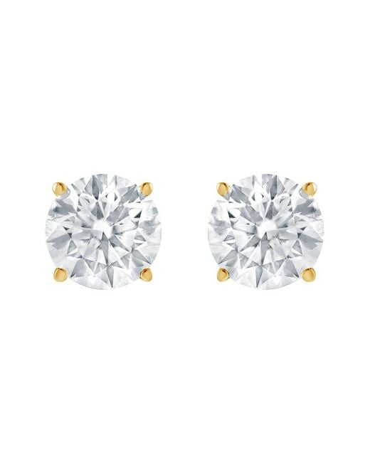 Lab Grown Diamonds Metallic 14K 2.00 Ct. Tw. Lab-Grown Diamond 4 Prong Stud Earring