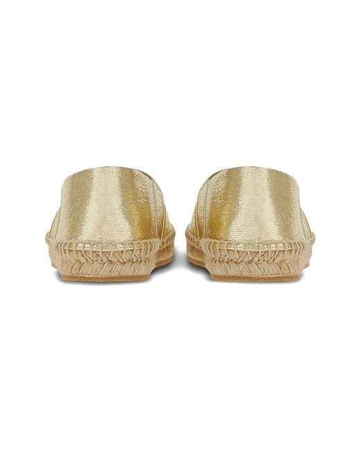 Ferragamo Natural Logo Leather Espadrille