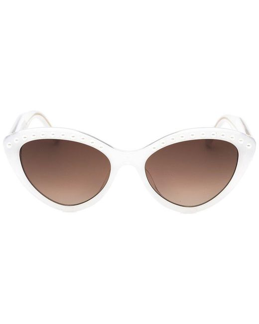 Kate Spade White Juni/G/S Pearl 55Mm Sunglasses