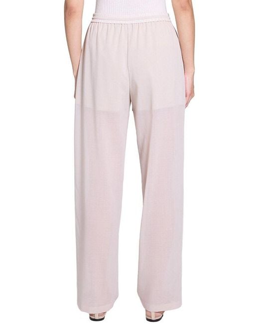 Theory Pink Sheer Lightweight Wool Pant