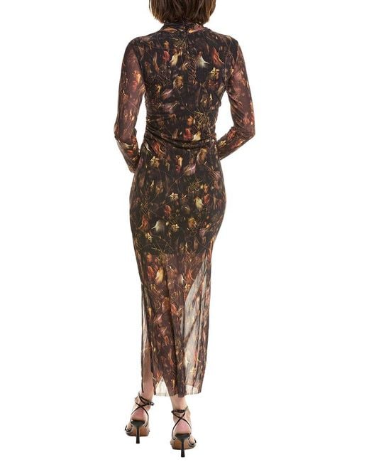 AllSaints Brown Tia Mesh Dress