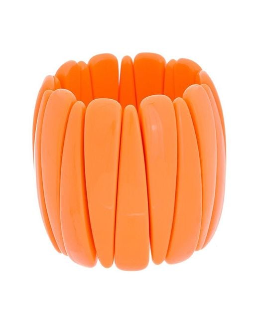 Kenneth Jay Lane Orange Stretch Bracelet