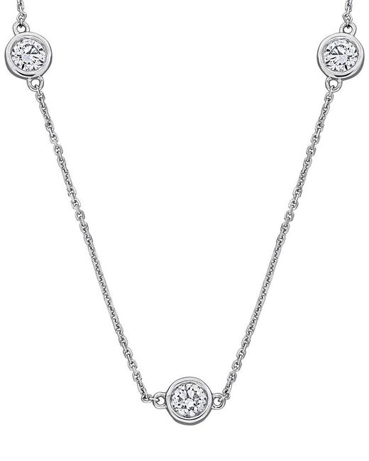 Lab Grown Diamonds Metallic Created Forever 14K 1.75 Ct. Tw. Lab-Grown Diamond Station Necklace
