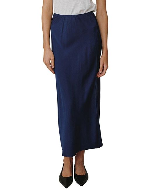 Bella Dahl Blue Bias Maxi Skirt
