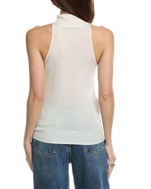 AllSaints Blue Connie Roll Neck Wool Tank