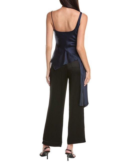 Jonathan Simkhai Blue Ronnie Asymmetric Top