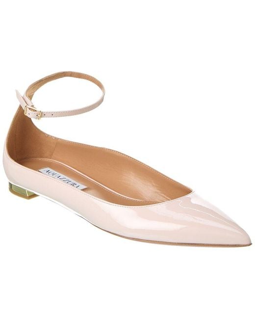 Aquazzura Pink Love Affair Patent Flat