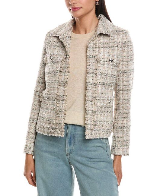 Nanette Lepore Blue Tweed Jacket