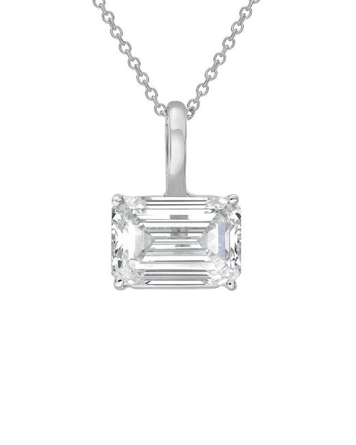 Diana M White 14K 9.00 Ct. Tw. Lab-Grown Diamond Solitaire Pendant
