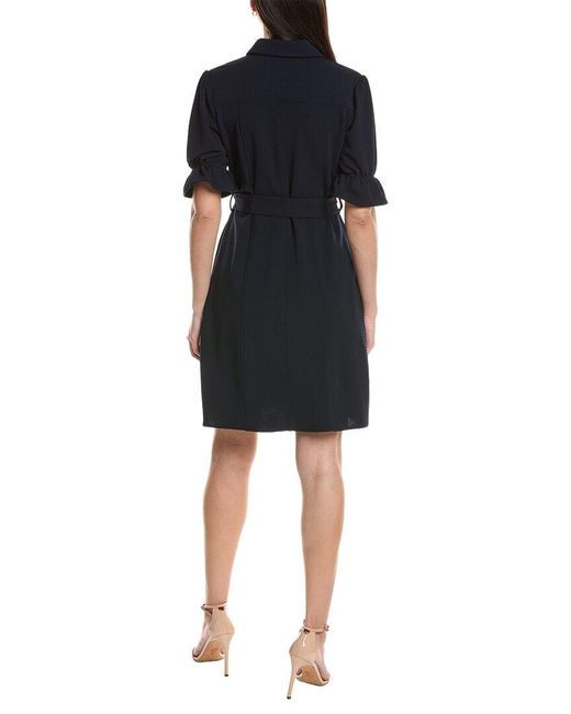 Sharagano Black Short Sleeve Shirtdress