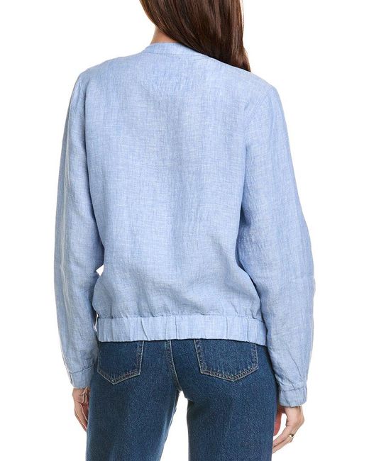 Tommy Bahama Blue Two Palms Linen Bomber Jacket