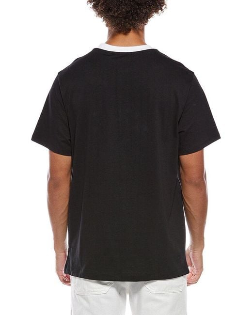 Off-White c/o Virgil Abloh Black Slim Fit Globe Logo T-Shirt for men