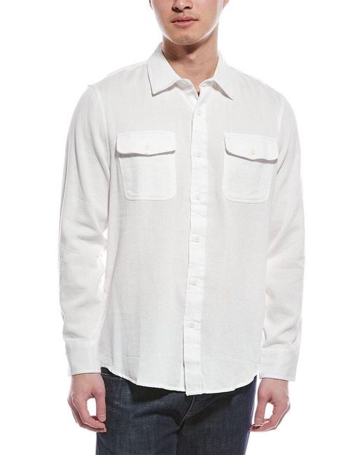Grayers White Bedford Textured Shirt for men