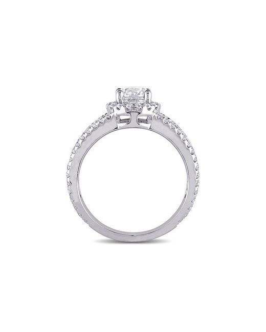 Rina Limor White 14K 1.29 Ct. Tw. Diamond Halo Split Shank Ring