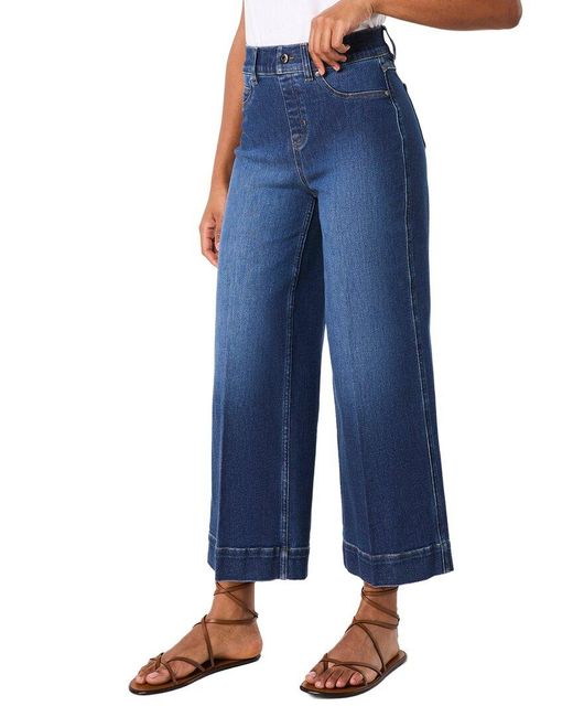 Spanx Blue Spanx Pull-On Crop Wide Jean