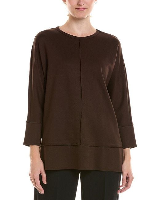 Jones New York Brown Dolman Sleeve Tunic