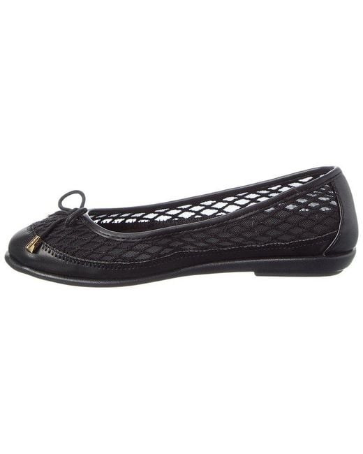 Aerosoles Black Bria Mesh Leather Flat