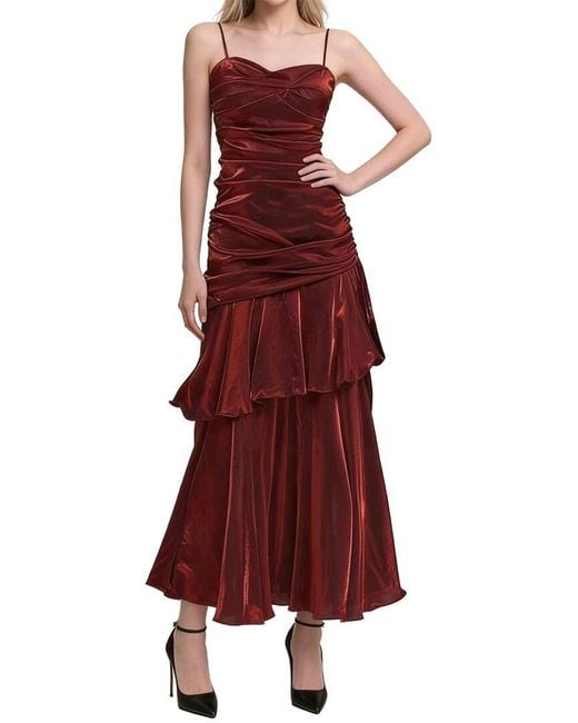 Linda Charm Red Mira Richi Maxi Dress
