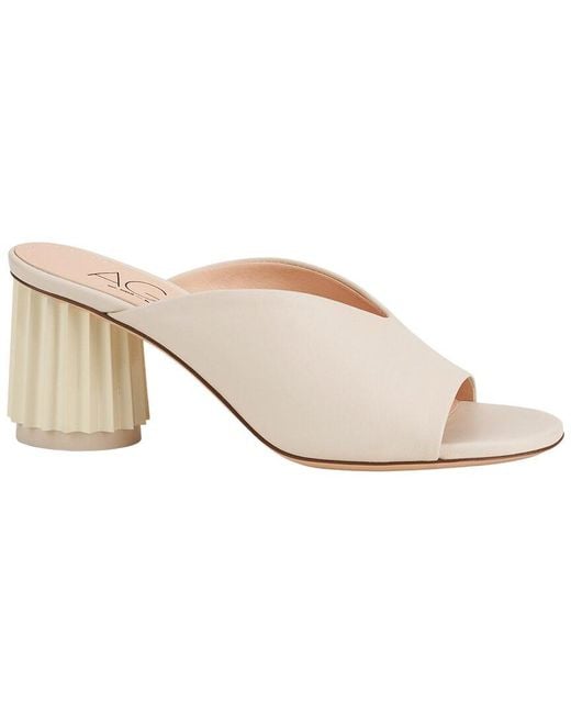 Agl Attilio Giusti Leombruni Natural Dorica Mule Leather Slides