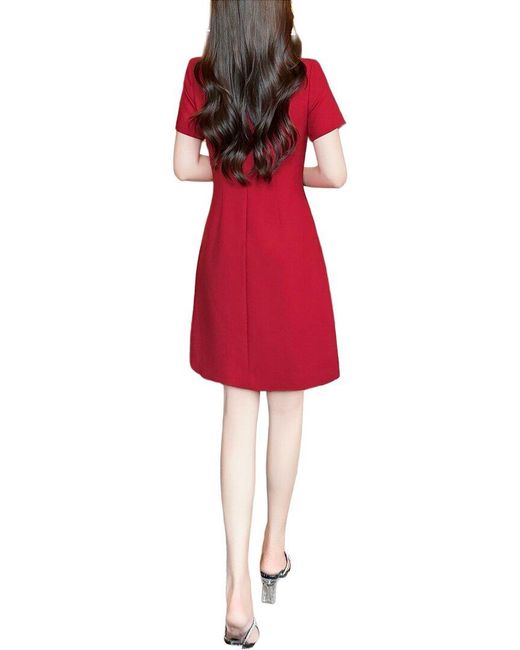 BURRYCO Red A-Line Dress