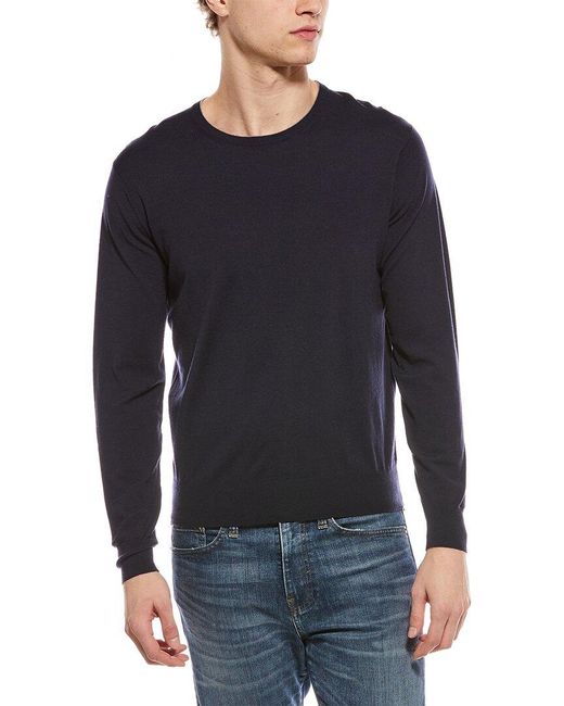 Peter Millar Blue Wool-Blend Crewneck Pullover for men