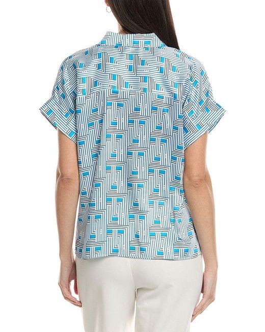Karl Lagerfeld Blue Printed Blouse