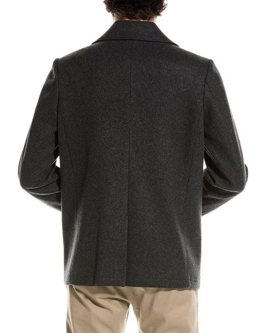 Cole Haan Black Wool-Blend Coat for men