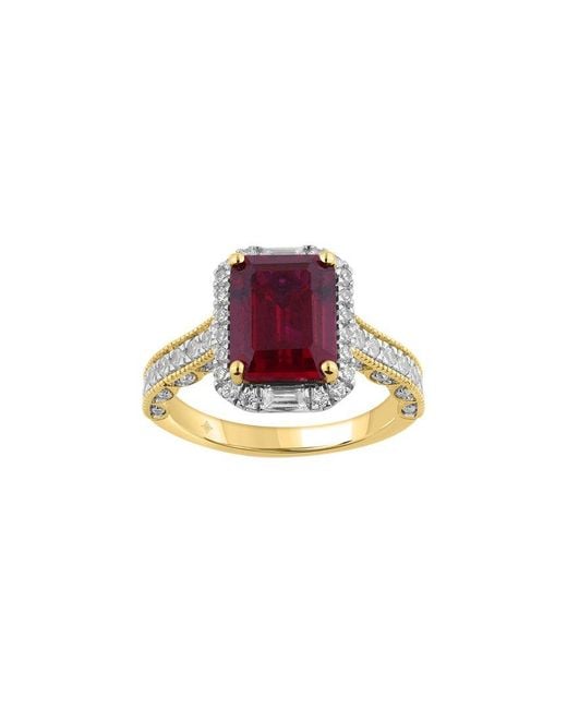 Brilliant Bloom Pink 14K 4.75 Ct. Tw. Lab-Grown Diamond & Ruby Bridal Ring