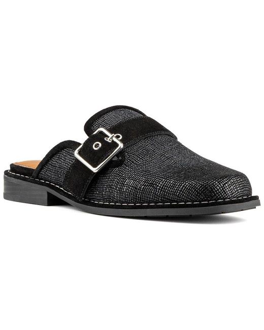 Donald J Pliner Black Sabel Leather Mule