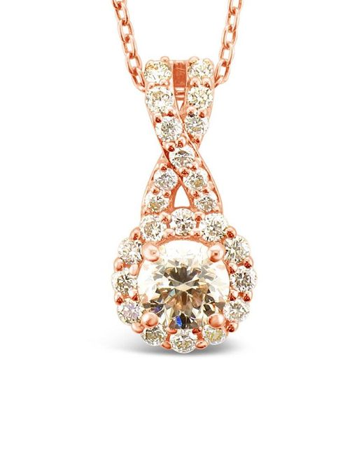Le Vian Metallic 14k Strawberry Gold® 0.73 Ct. Tw. Diamond Pendant Necklace