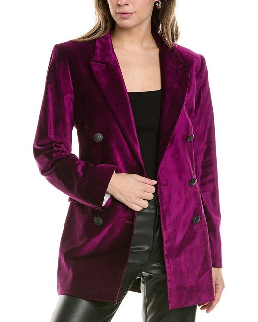 Rag & Bone Purple Opal Velvet Blazer