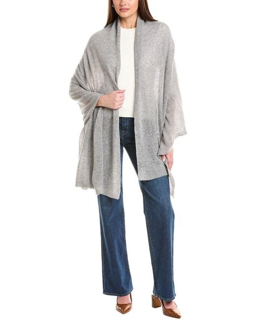Amicale Cashmere Louisa Perini Cashmere Wrap in Blue Lyst