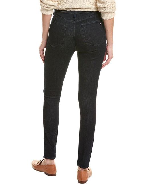 Rag & Bone Black Tina Rinse High-Rise Skinny Jean