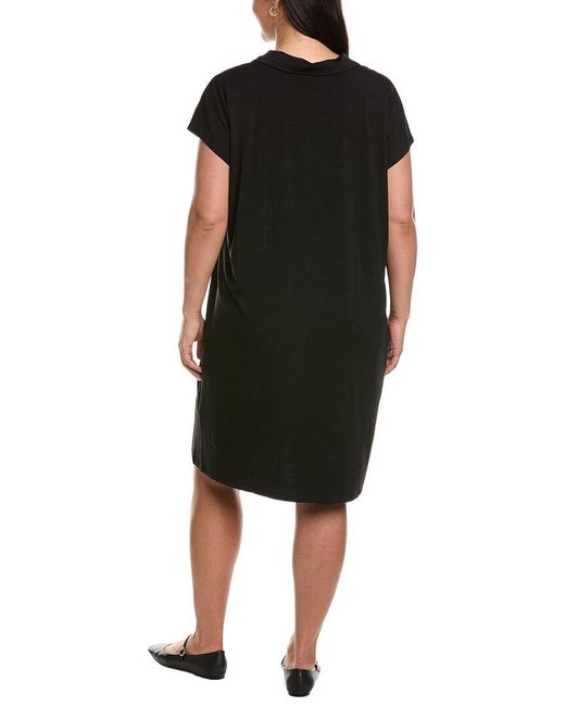 Eileen Fisher Black Classic Collar Dress