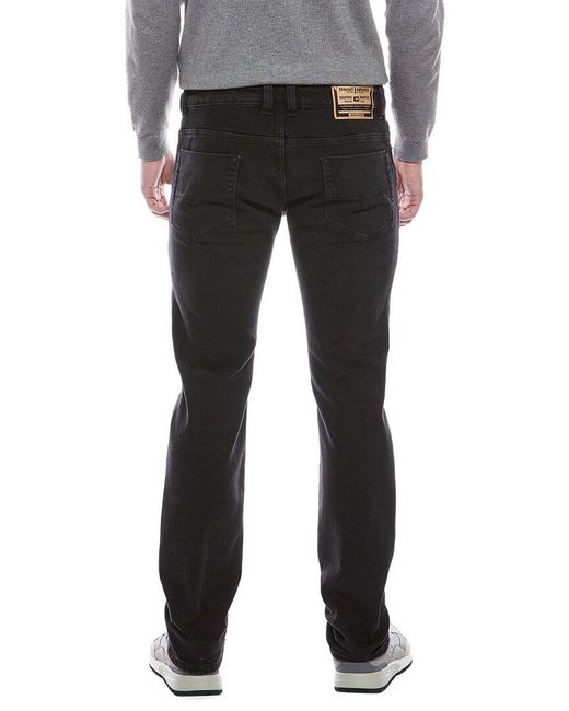 DIESEL Black Safdo-X Medium Wash Straight Jean for men
