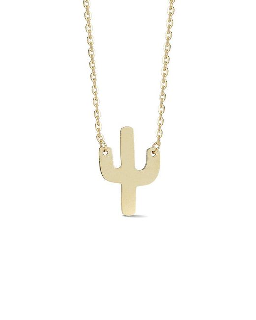 Ember Fine Jewelry White 14k Cactus Necklace