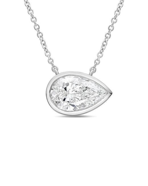 Diana M White Diana M. 14K 12.00 Ct. Tw. Lab-Grown Diamond Pendant Necklace