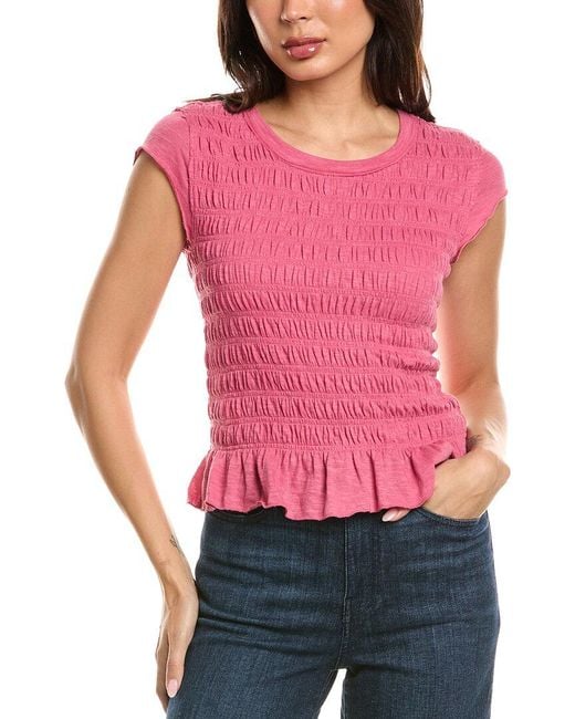 Free People Red Sylvie T-Shirt