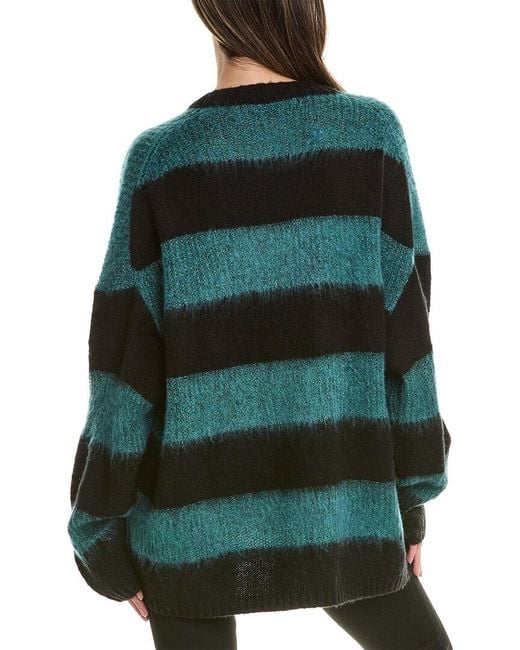 AllSaints Lou Sparkle V-neck Wool-blend Sweater in Green Lyst UK