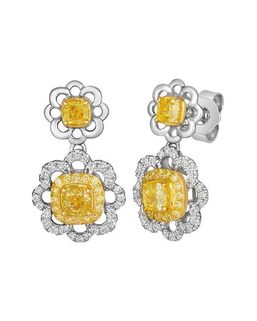 Le Vian Metallic Radiance 14K Two-Tone 1.34 Ct. Tw. Diamond Drop Earrings