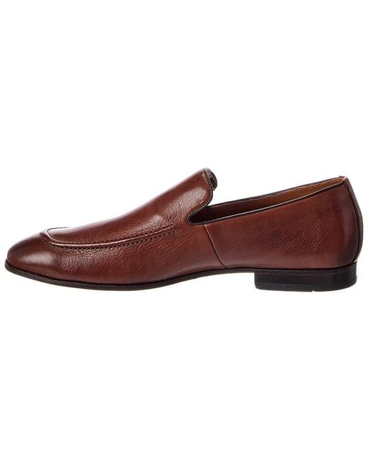 Donald J Pliner Brown Tristan Leather Loafer for men