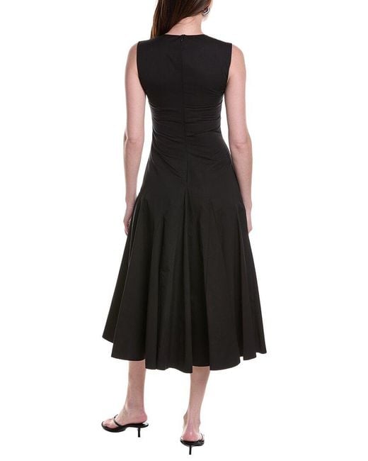 FFORME Black Colette Flared Godet Dress