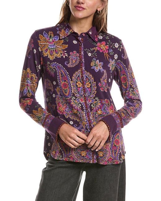 Johnny Was Purple Janie Shirt