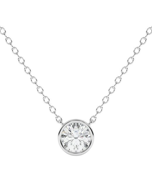 Lab Grown Diamonds Metallic 14K 1.00 Ct. Tw. Lab-Grown Diamond Necklace