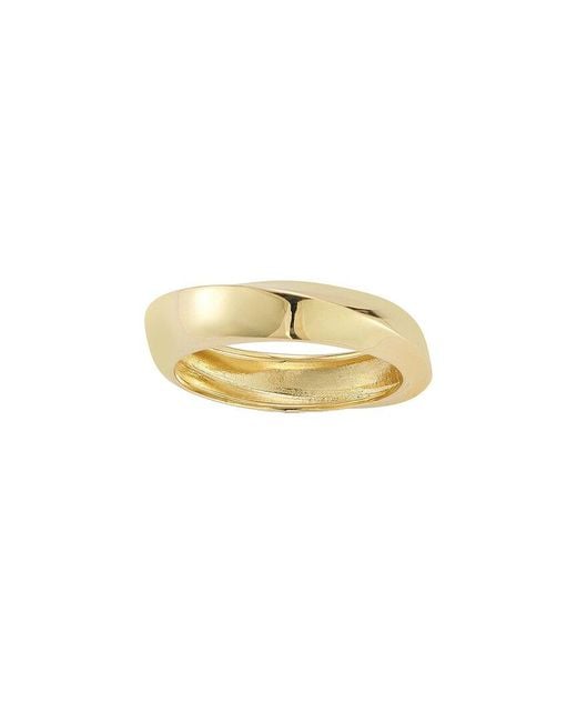 Italian Gold Metallic 14K Bold Wave Ring